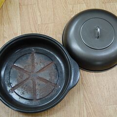 ホーロー石焼きいも器 24cm フタ付き 石付き ガス火/IH(200V)対応 焼き芋 石焼き芋 鍋 札幌市 清田区 平岡の画像