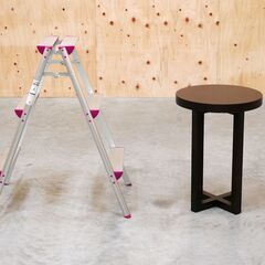 ≪zyt2523ジ≫ 遠藤照明 アビタスタイル 小型サイドテーブル ラブリエ13 オーク突板/ウェンジ 直径40cm 円形/丸テーブル/おしゃれ/中古家具/宮城県仙台市 71023-01の画像