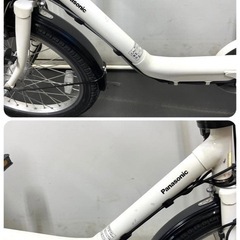 1年保証 送料無料　パナソニック　ギュット　20インチ　白色　電動アシスト自転車　g1105の画像
