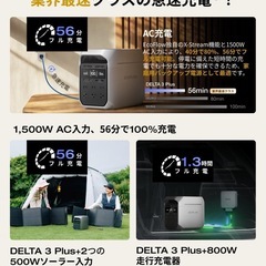 新品 EcoFlow DELTA 3 Plus ポータブル電源＋専用バッグの画像