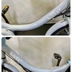 1年保証 送料無料　ブリヂストン　ビッケ　20インチ　水色　電動アシスト自転車　g1105の画像