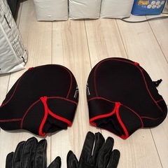 新品バイクハンドルカバー&BMW手袋の画像