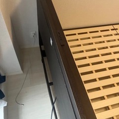 ニトリ　セミダブル　ベッドフレーム(ヴァイン DBR LEG) の画像