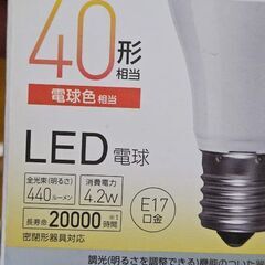 新品未使用！アイリスオーヤマのLED電球「LDA4L-G-E17-4T6-E2P」の2個セットの画像