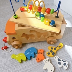 赤ちゃん　知育おもちゃ　木製の画像