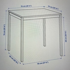 大幅値下げ◆美品イケアのテーブル★MELLTORP 75✖️75の画像