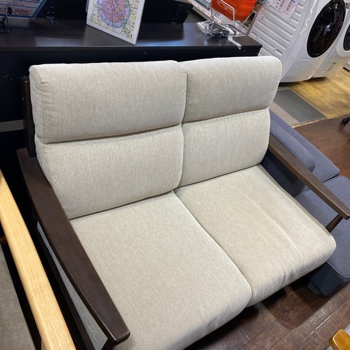 11/4値下げしました⭐️オシャレ⭐️NITORI 2Pソファ HILL2 ファブリック ウッドアーム ハイバック  No.2622