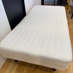 【無印良品】脚付マットレス・高密度ポケットコイル・シングル＋ベッドパッド付きの画像