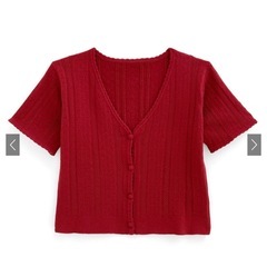 透かし編みニット カーディガンの画像