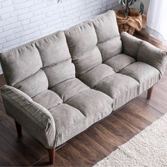 ローソファー 2人掛け 肘掛け リクライニング 付属品完備 取扱説明書付き 美品　 の画像