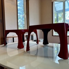 お膳台 塗り製品 2個の画像