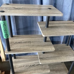 新品　フリノ(Furinno) アクセントディスプレイラック フレンチオーク/ブラック 6段の画像