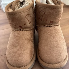 Harris Tweed × ミッフィーボリス　ムートンブーツ　16cmの画像