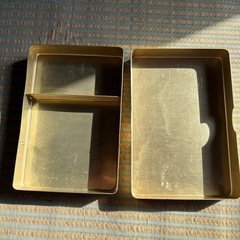 昭和レトロ　箱ありアルマイト弁当箱の画像