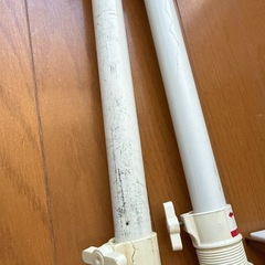 ３本セット★突っ張り棒★つっぱり棒★物干し★引っ掛け★〜約180cm＋〜約120cm位★ホワイト★木目調★伸縮可能★キズよごれありの画像