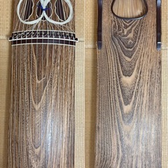 【高級品】在銘 くり甲 すだれ彫 蒔絵装飾 13絃 箏（琴）上角口前仕様の画像