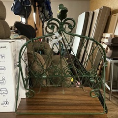 クックブックスタンド📚アイアン製アンティーク✨レトロおしゃれ🌷ヴィンテージ重り付き❗️レシピスタンド色落ちあり💦緑の画像