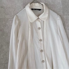 ZARA ボウタイブラウスの画像