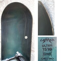 151cm スノーボード 2点セット LAMAR ラマー 板 ULTRA 1510 グリーン 深緑　バインディング MX125　☆ PayPay(ペイペイ)決済可能 ☆ 札幌市 豊平区 平岸 平岸店の画像