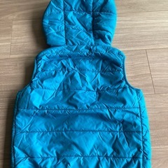 mont-bell ダウンベスト リバーシブル　青・黄の画像