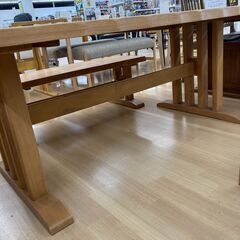 A-454【リユースのサカイ野々市店】ジモティ来店特価‼ ダイニングテーブルセット 椅子*1 ベンチ*1 クリーニング済みの画像