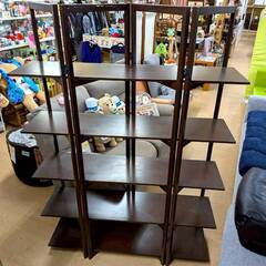 フリーラック オープンシェルフ 飾り棚 折りたたみ ブラウンの画像