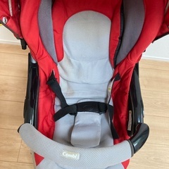 コンビ ベビーカー 赤 折りたたみ可能の画像