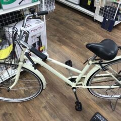 【ジャングルジャングル広陵店】自転車　26インチ　シロの画像