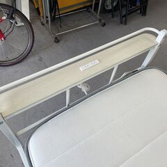 ニトリ パイプベッド コンセント付き マットレスセット Nスリープ シングル 幅98×奥行202×高さ71ｃｍ ホワイト 白 札幌市手稲区の画像