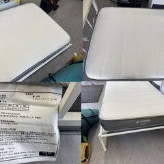 ニトリ パイプベッド コンセント付き マットレスセット Nスリープ シングル 幅98×奥行202×高さ71ｃｍ ホワイト 白 札幌市手稲区の画像