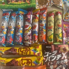 決まりました‼️お菓子　うまい棒　たべっ子どうぶつ　グミ　チョコ　たけのこの里　飴　ドーナツ　ラムネ　まとめての画像