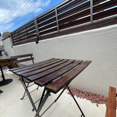 ガーデンセット　テーブルと椅子の画像