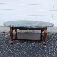 センターテーブル　ローテーブル　猫脚　大理石の画像
