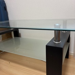 
ガラステーブル　黒　 の画像