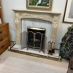 中古品　オブジェ　大理石　暖炉型ヒーター　200V電源　用工事　公田店の画像