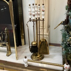 中古品　オブジェ　大理石　暖炉型ヒーター　200V電源　用工事　公田店の画像