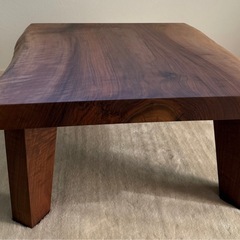 一枚板　ウォールナット　ローテーブルの画像