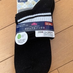 ★新品★ 子供用／カジュアルソックス 24-26cm 2足組（合計6足分）　まとめ売りの画像