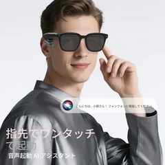 1080P スマートグラス カメラ付き録画 翻訳 通話 スマートメガネの画像