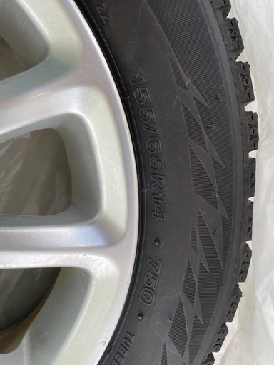 【引渡者決定済】ダイハツ純正アルミ付き ブリヂストン VRX2 155/65R14 スタッドレス 2022年製 ムーヴ・タント等に