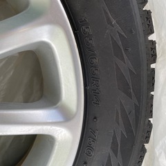 ダイハツ純正アルミ付き ブリヂストン VRX2 155/65R14 スタッドレス 2022年製 ムーヴ・タント等にの画像