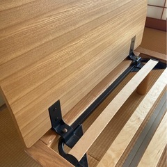 無印良品　ベッドフレーム　シングル　ヘッドボード付き　オーク材の画像