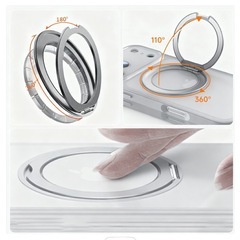 iPhone17PRO ケース Magsafe対応 半透明マツト オレンジの画像