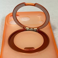 iPhone17PRO ケース Magsafe対応 半透明マツト オレンジの画像