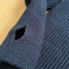 (他の衣類購入の方お値引きあり)黒ニットワンピース Sサイズの画像