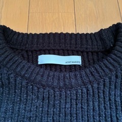 (他の衣類購入の方お値引きあり)黒ニットワンピース Sサイズの画像