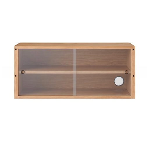 無印良品 ユニットシェルフ ボックス ガラス引き戸