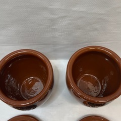 未使用 久松 漬物容器 丸壺 1号 2個セット 直径約18cm 高さ約18.5cm 1.8L 梅干し 漬物 陶器製 Fの画像