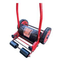 SUN JOE 手動芝刈り機 手押し式リールモア 刈幅 約40cm 静音設計 レトロデザイン レッド　熊手の画像