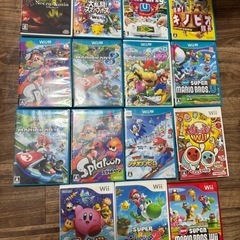 wiiuゲーム機　ソフト大量の画像